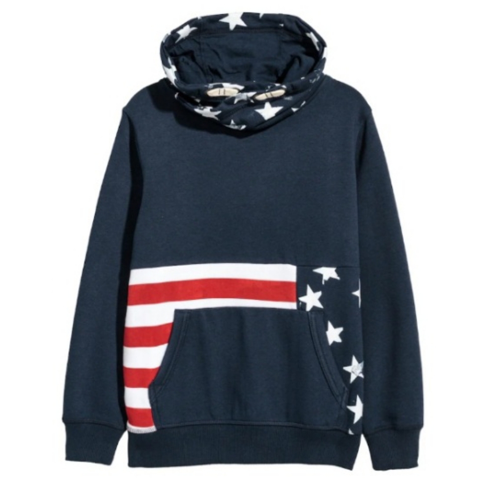 H&M Dark Blue America Sweatshirt